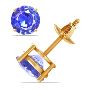 Find Round Shape Blue Sapphire Stud Earrings (1.46cttw)