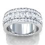 Luxurious Half Eternity Diamond Round Prong Wedding Ring (1.