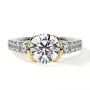 Sophisticated Half Bezel Lab Grown Diamond Rings in Two Tone