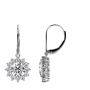 Round Shape Lab Grown Diamond Dangling Earrings