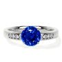 Classic Blue Sapphire Round Traditional Engagement Ring