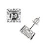 Stunning Lab Grown Diamond Asscher Diamonds Stud Earrings