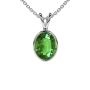 Dazzling Emerald Oval Cut Solitaire Classic Bezel Pendant