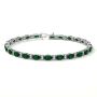 Luxury Emerald Oval Diamond Bracelet