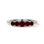 Dazzling Ruby Round Four Prong Wedding Band