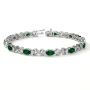 Emerald Oval Diamond Bracelet