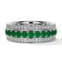 Purchase Half Eternity Diamond And Emerald Round Prong Weddi