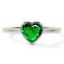 Buy Emerald Heart Bezel Set Shape Solitaire Ring (0.75cts.)