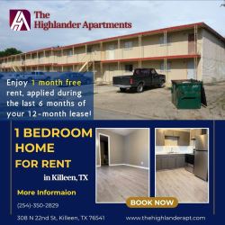 Affordable 1 Bedroom House for Rent in Killeen TX
