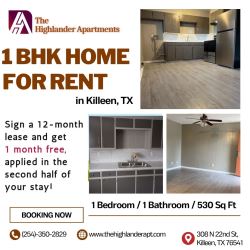  Modern 1 BHK Home for Rent in Killeen Texas