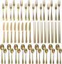 gold cutlery set for 8