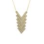 14K Yellow Gold Diamond Chevron Stack Pendant