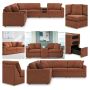 🛋️ Stylish Brown Sectional Sofa with Performance Fabric – B