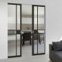 Elegant & Space-Saving: Frameless Double Pocket Doors