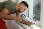 Patio door caulking in Etobicoke