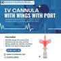 I.V.cannula with wings with port