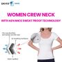 Women Deep Crew Neck Premium Cotton Sweatproof T-Shirt
