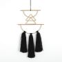 Boho Wall Decor Black Macrame Wall Hanging Metal Wall Art Cu