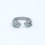 Stylish Dual Panther Head Ring in Silver – Bold Panther Ring