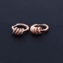 Rose Gold Silver Hoop Earrings