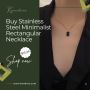 Buy Stainless Steel Minimalist Rectangular Necklace