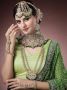 Buy Gold Plated Green Stone Handcrafted Kundan Bridal Jewell