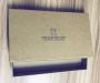 Eco friendly rigid craft paper packaging box with paper slee