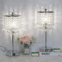 Crystal Touch Control Table Lamp with 2 USB Charging Ports