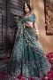 Buy Sage Green Chikankari Net Lehenga - Kritika Dawar