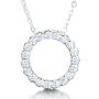 Elegant Circle Pendant Necklace by Lab Made Diamonds