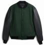 Green and Black Letterman Jacket