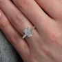 3ct Oval Cathedral Setting Lab Grown Diamond Engagement Ring