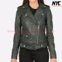 Alison Green Biker Leather Jacket