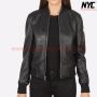 Ava Ma-2 Black Bomber Fashion Leather Jacket Ava Ma-2 Black Bomber Fashion Leather Jacket