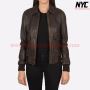 West A-2 Brown Fashion Leather Bomber Jacket