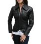 Women Motorcycle Sport Leather Jacket