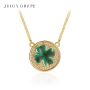 JUICY GRAP ENAMEL FOUR-LEAF CLOVER NECKLACE JUICY GRAP ENAMEL FOUR-LEAF CLOVER NECKLACE