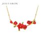 JUICY GRAPE Original Design Begonia Flower Collarbone Neckla