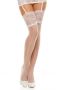 Shop Pretty White Classic Garter Belt Stockings