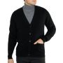 Mens Pure Cashmere Ribbed Zip-Up Cardigan