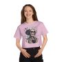 Gothic Skeleton Crop Top with Black Rose Women's Grunge Aest