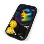 Vibrant Neon Pickleball Set Artistic Paddle
