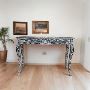 Luxury Black French MOP Inlay Console a Elegant Home Decor 