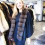 Black Cashmere Cape W/Sable Tuxedo