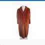 NATURAL DEMI BUFF MINK COAT W/SHAWL COLLAR, SLASH POCKETS & 
