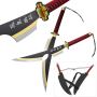 Set of 2 34" Tengen Uzui's Dual Nichirin Swords with Shoulde
