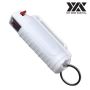 DZS White Hard Case Max Strength OC Pepper Spray Keychain Wi
