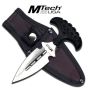 5MM Thick Satin Finish Blade Black Handle Push Dagger