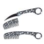 Skulls Karambit Hidden Blade Self Defense Brush Comb Knife