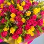 Buy Pink and Yellow Rose Bouquet – Perfect Floral Gift for L